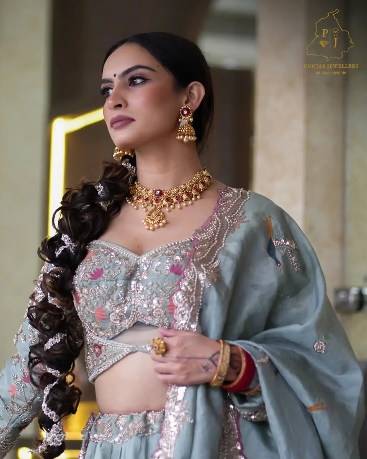 Necklace on model
